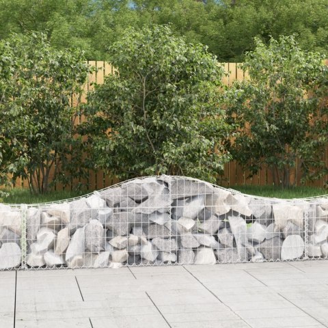 Kosze gabionowe, 9 szt, 200x30x40/60 cm, galwanizowane żelazo