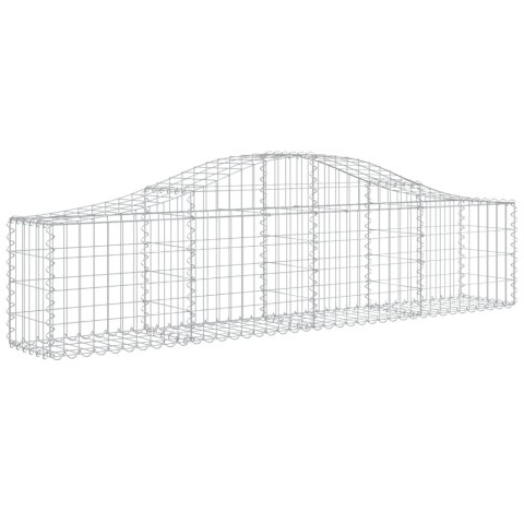 Kosze gabionowe, 9 szt, 200x30x40/60 cm, galwanizowane żelazo