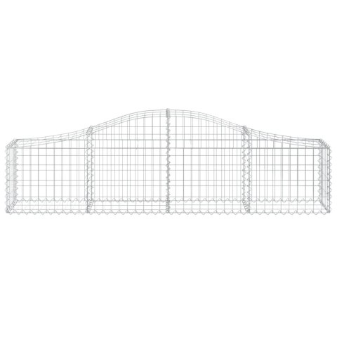 Kosze gabionowe, 9 szt, 200x30x40/60 cm, galwanizowane żelazo