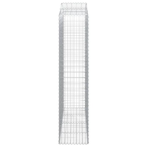 Kosze gabionowe, 10 szt, 200x50x220/240cm, galwanizowane żelazo