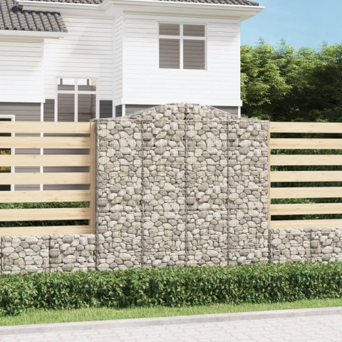 Kosze gabionowe, 5 szt, 200x50x200/220 cm, galwanizowane żelazo
