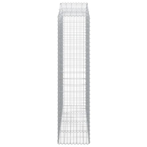 Kosze gabionowe, 5 szt, 200x50x200/220 cm, galwanizowane żelazo
