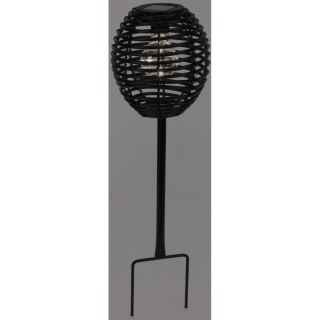 LAMPA SOLARNA KULA RATTAN CZARNA PROGARDEN