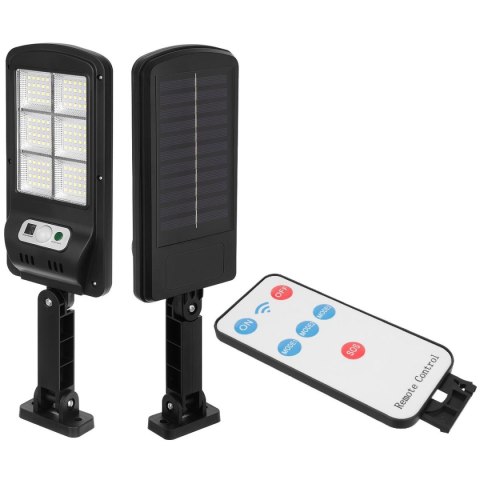 LAMPA ULICZNA LATARNIA SOLARNA 120LED + PILOT CZUJNIK RUCHU I ZMIERZCHU