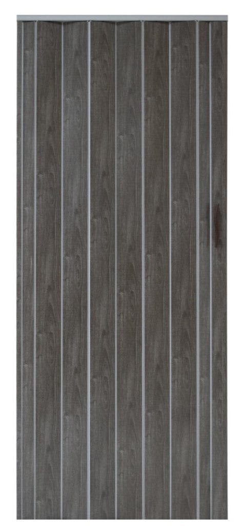 Drzwi harmonijkowe 001P-64-90 dąb grafit mat 90 cm
