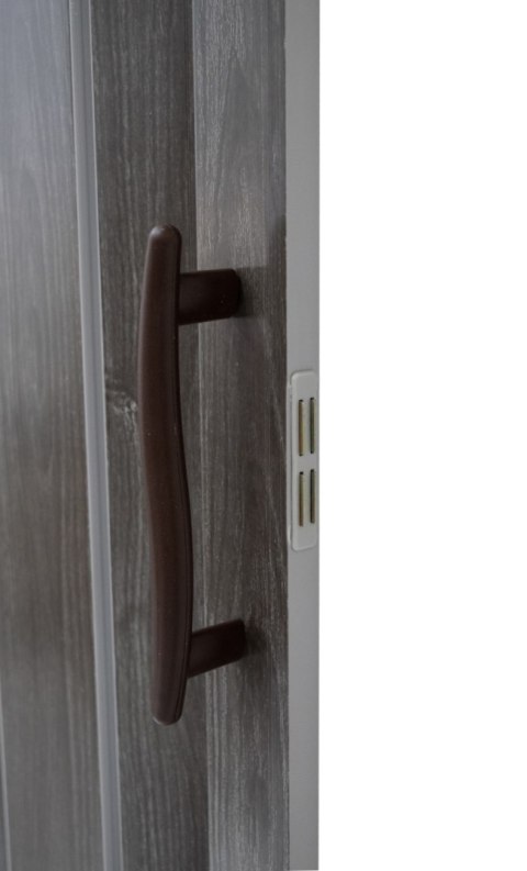 Drzwi harmonijkowe 001P-64-90 dąb grafit mat 90 cm