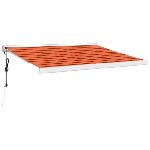 Zwijana markiza pomarańcz i brąz 3,5x2,5 m tkanina i aluminium