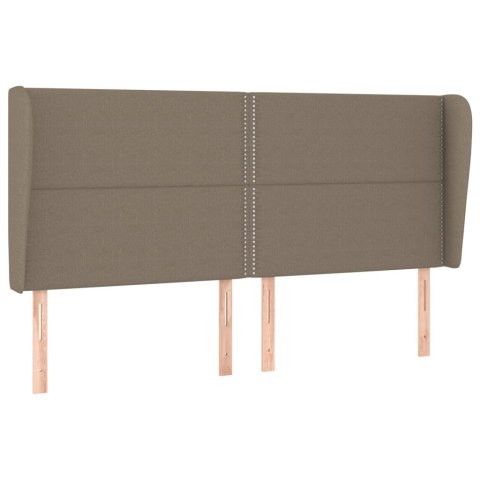 Łóżko kontynentalne z materacem, taupe, tkanina, 200x200 cm