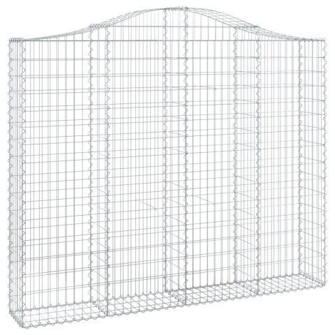 Kosze gabionowe, 2 szt, 200x30x160/180 cm, galwanizowane żelazo