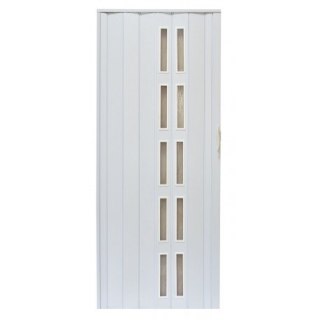 Drzwi harmonijkowe 005S-014-80 biały mat 80 cm