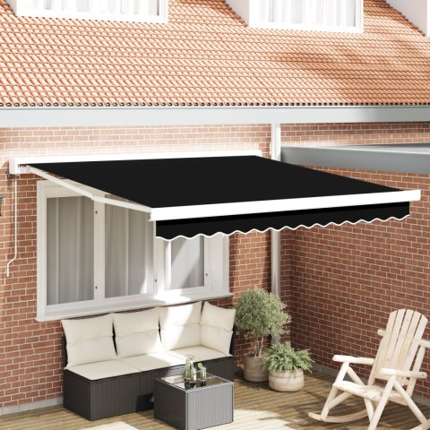 Automatyczna czarna markiza chowana 350x250 cm