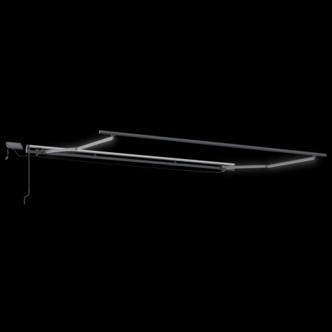 Biała markiza ręczna z LED 400x300 cm, Zestaw materiałów zamiennych do markiz dla stelaża 4x3 m Biała