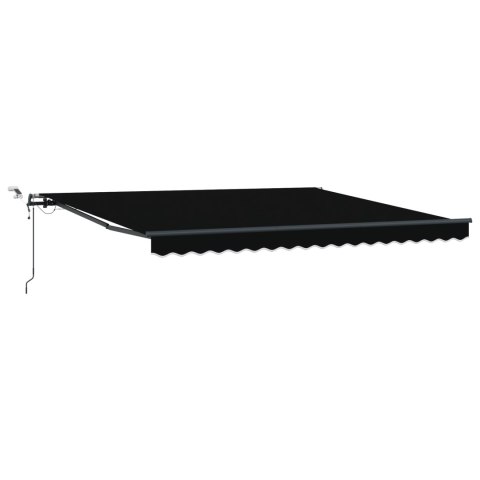 Czarna chowana markiza z LED 400x300 cm, Materiał wymienny markizy dla ramy 4x3 m czarny