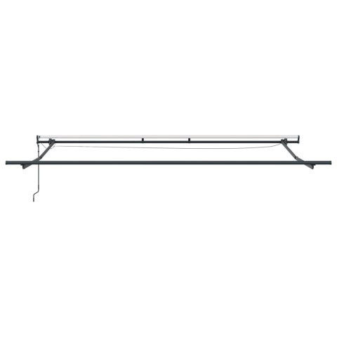 Czarna chowana markiza z LED 400x300 cm, Materiał wymienny markizy dla ramy 4x3 m czarny