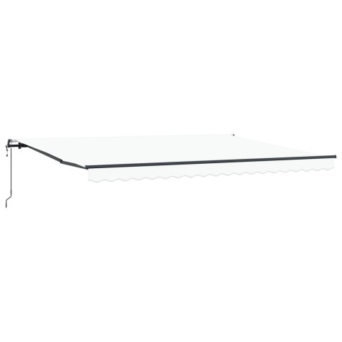 Automatyczna markiza chowana Biała 450x300 cm, Materiał wymienny do markizy 4.5x3 m Biała