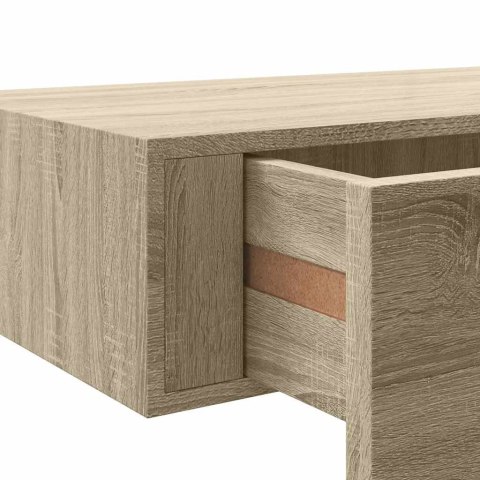 Półki ścienne z szufladą, 2 szt., dąb, 40x23,5x10 cm, MDF