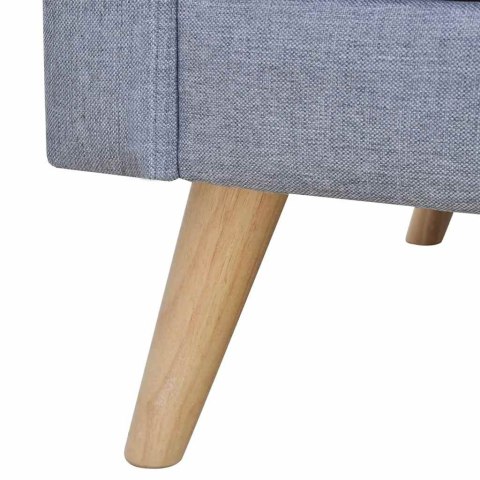 Sofa 2-osobowa, materiałowa, jasnoszara