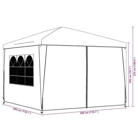 Namiot imprezowy, 3 x 3 m, antracytowy