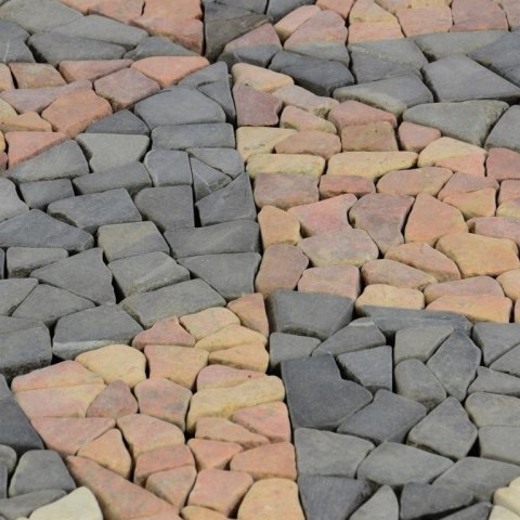 Naturalna mozaika kamienna, róża wiatrów 120 × 120 cm