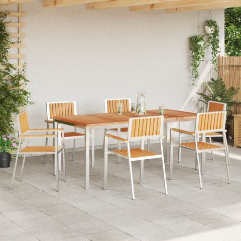 Krzesła ogrodowe 6 szt. 54.5x56x87 cm z litego drewna tikowego