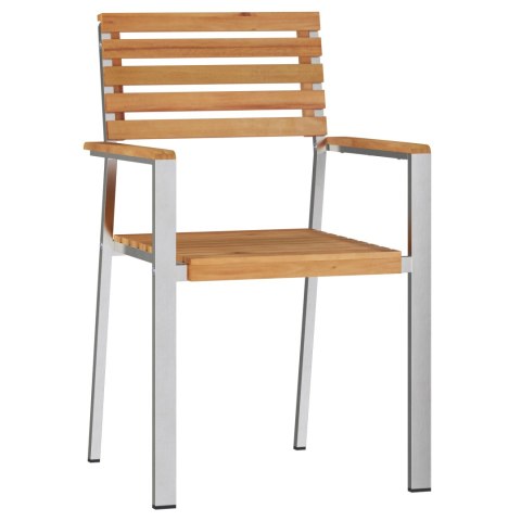 Krzesła ogrodowe 8 szt 54.5x56x89 cm Lite drewno tekowe