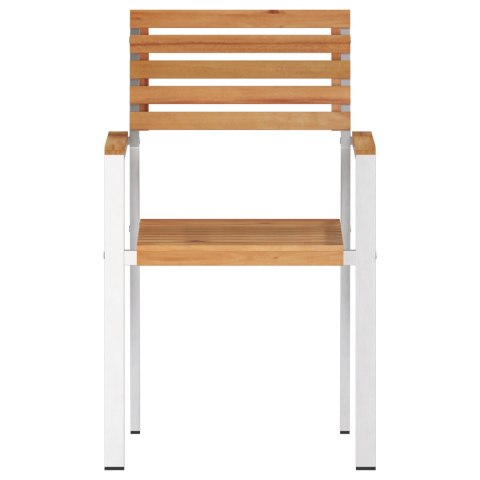 Krzesła ogrodowe 8 szt 54.5x56x89 cm Lite drewno tekowe