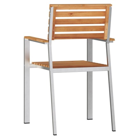 Krzesła ogrodowe 8 szt 54.5x56x89 cm Lite drewno tekowe