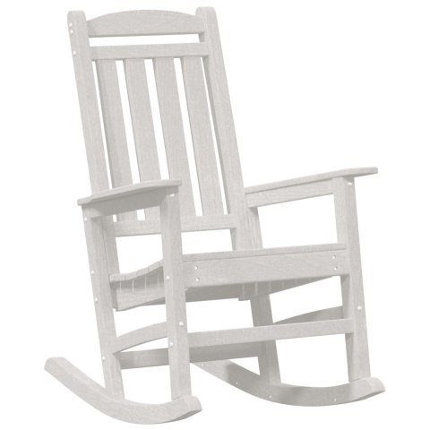 Krzesełka bujane 2 sztuki Białe 70x92x107.5 cm HDPE