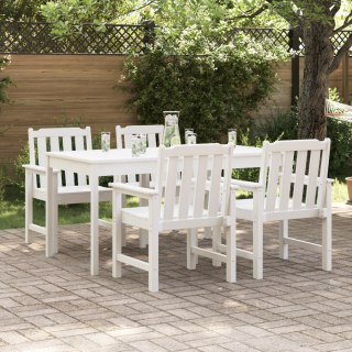 Krzesełka do jadalni w ogrodzie 4 szt. Białe 65,5x55,5x88 cm HDPE
