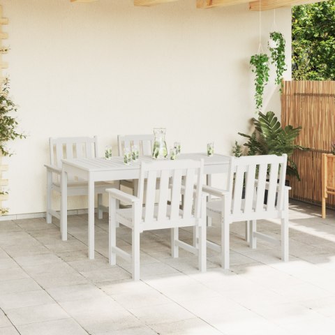 Krzesełka do jadalni w ogrodzie 4 szt. Białe 65,5x55,5x88 cm HDPE