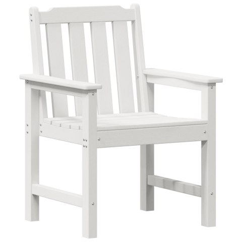 Krzesełka do jadalni w ogrodzie 4 szt. Białe 65,5x55,5x88 cm HDPE