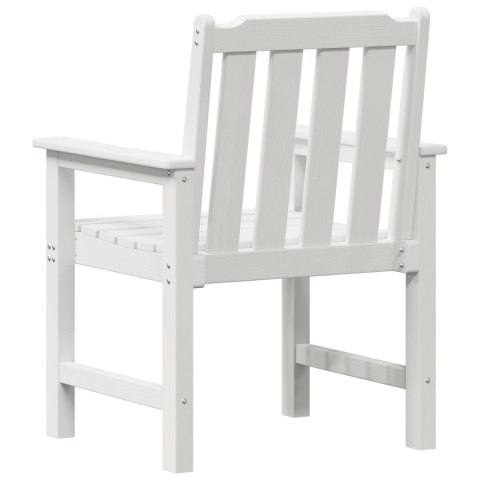 Krzesełka do jadalni w ogrodzie 4 szt. Białe 65,5x55,5x88 cm HDPE