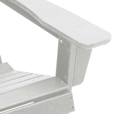 Krzesła Adirondack z podnóżkami 2 szt. Białe HDPE