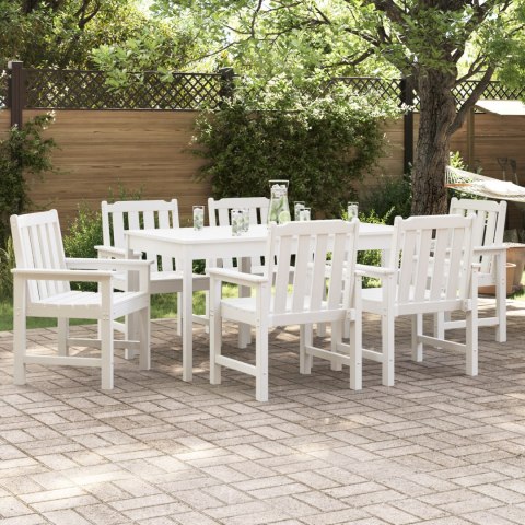 Krzesła jadalniane 6 szt. Białe 65.5x55.5x88 cm HDPE
