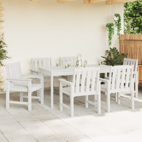 Krzesła jadalniane 6 szt. Białe 65.5x55.5x88 cm HDPE