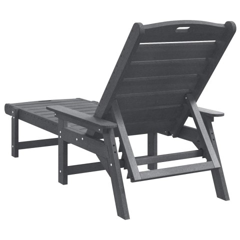 Leżaki 2 szt Jasnoszary 162x53x98.5 cm HDPE