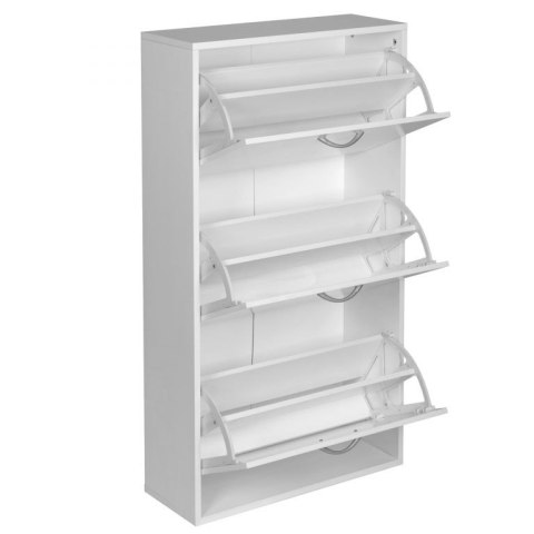 Miadomodo Szafka na buty biała - 59 x 105 x 22 cm