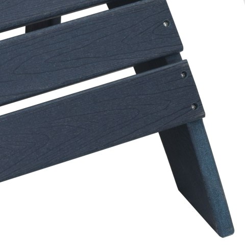 Krzesła Adirondack z podnóżkami 2 szt. granatowy HDPE