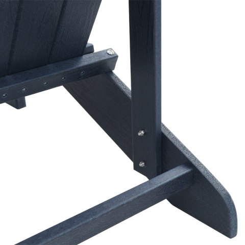 Krzesła Adirondack z podnóżkami 2 szt. granatowy HDPE