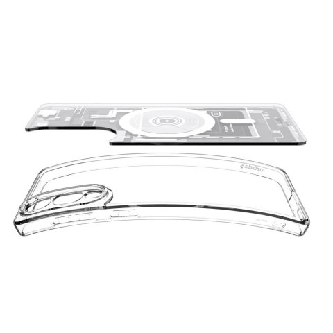 Etui na Samsung Galaxy S25 Edge z nadrukiem Ultra Hybrid Mag z MagSafe - białe
