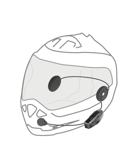 Interkom motocyklowy INTERPHONE U-COM 7R, komplet na 1 kask