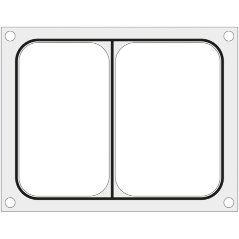 Matryca forma do zgrzewarki CAS CDS-01 na tackę dwudzielną 227x178 mm - Hendi 805398