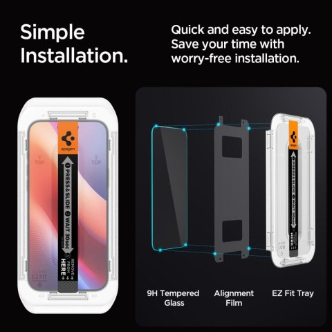 Szkło hartowane na iPhone 16 Pro Glas.tR EZ Fit Privacy - 2 szt.
