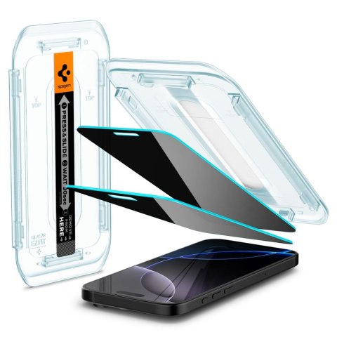 Szkło hartowane na iPhone 16 Pro Glas.tR EZ Fit Privacy - 2 szt.