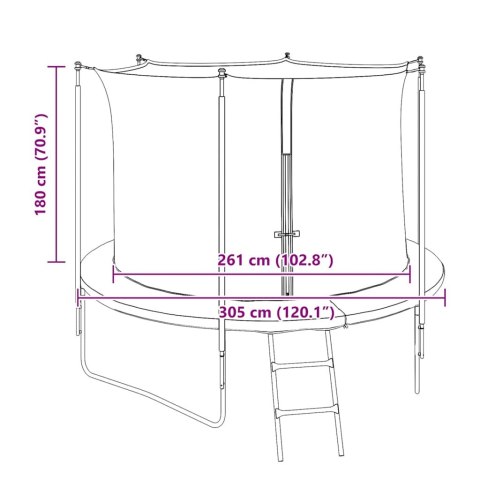 Siatka zabezpieczająca do okrągłej trampoliny 3,05 m