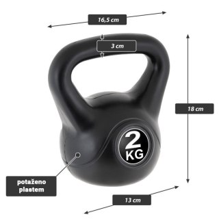 MAXXIVA Kettlebell, czarny, 2 kg