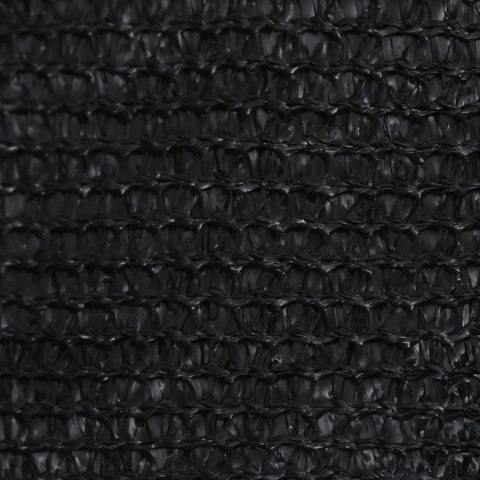 Żagiel przeciwsłoneczny, 160 g/m², czarny, 3,5x3,5x4,9 m, HDPE