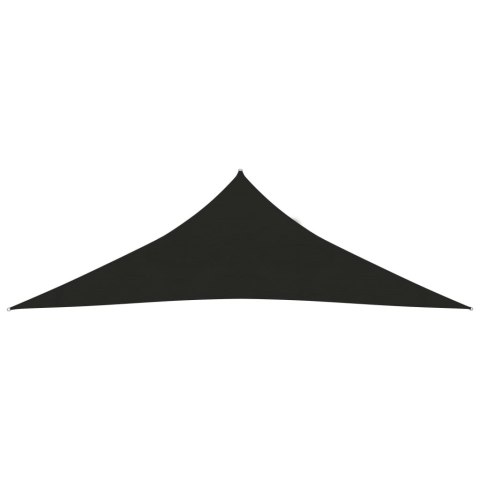 Żagiel przeciwsłoneczny, 160 g/m², czarny, 3,5x3,5x4,9 m, HDPE