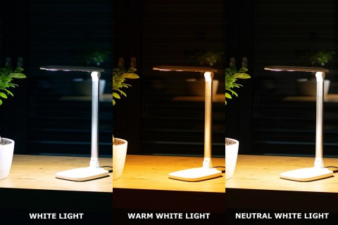 MONTIS MT042 LAMPKA BIURKOWA LED BIAŁA 230V + USB
