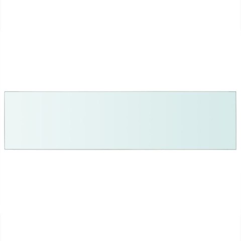 Półki, 2 szt., szklany, przezroczysty panel, 100 x 25 cm